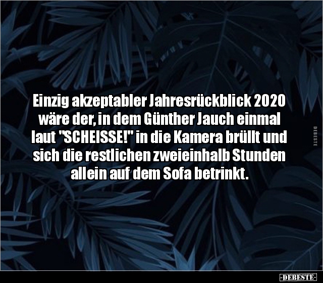 Einzig akzeptabler Jahresrückblick 2020 wäre der, in dem.. - Lustige Bilder | DEBESTE.de