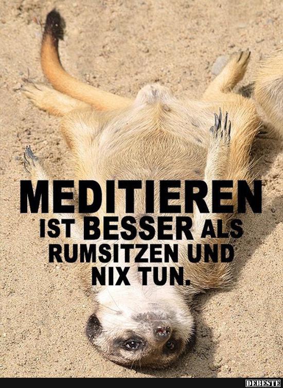 Meditieren ist besser als Rumsitzen und nix tun.. - Lustige Bilder | DEBESTE.de