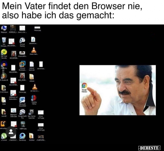 Mein Vater findet den Browser nie, also habe ich das.. - Lustige Bilder | DEBESTE.de