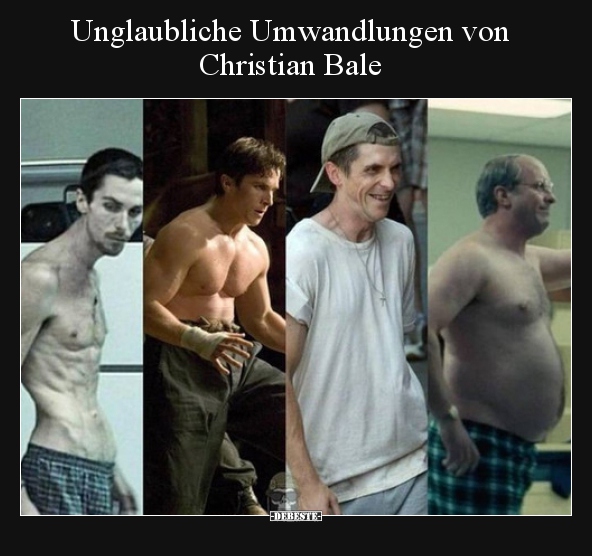 Unglaubliche Umwandlungen von Christian Bale.. - Lustige Bilder | DEBESTE.de