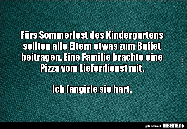 Fürs Sommerfest des Kindergartens sollten alle Eltern etwas.. - Lustige Bilder | DEBESTE.de