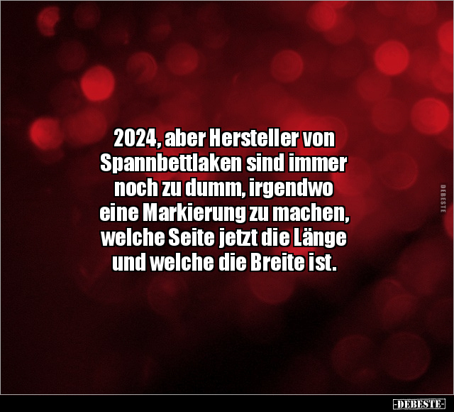 2024, aber Hersteller von Spannbettlaken.. - Lustige Bilder | DEBESTE.de