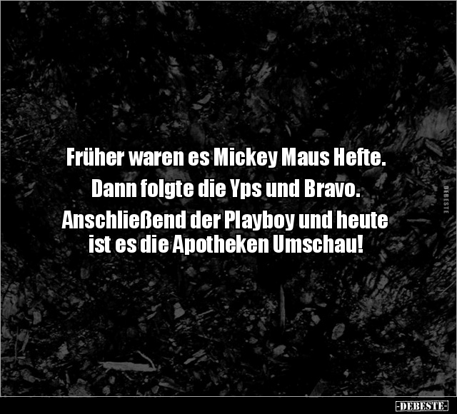 Früher waren es Mickey Maus Hefte.. - Lustige Bilder | DEBESTE.de