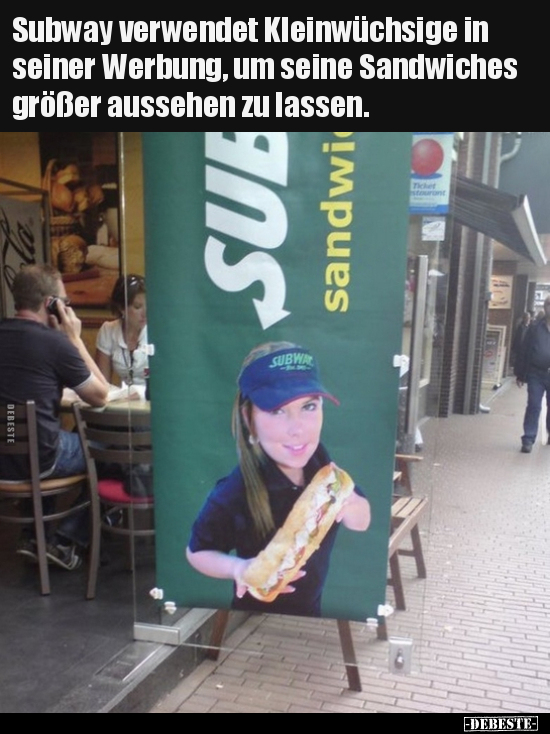 Subway verwendet Kleinwüchsige in seiner Werbung, um seine.. - Lustige Bilder | DEBESTE.de