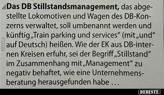 Das DB Stillstandsmanagement, das abgestellte Lokomotiven.. - Lustige Bilder | DEBESTE.de