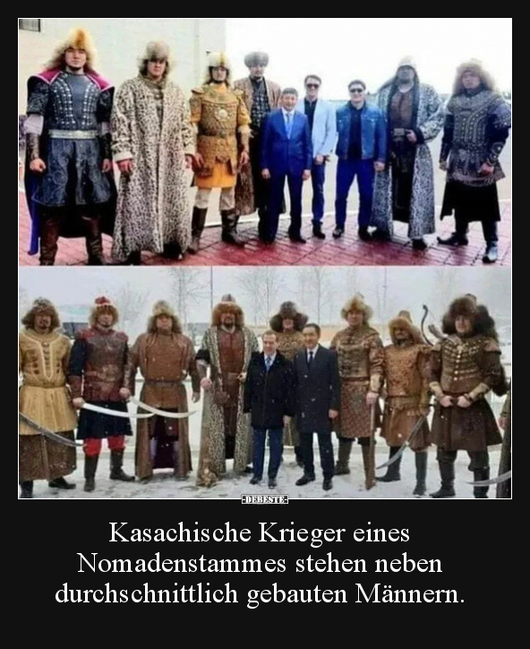 Kasachische Krieger eines Nomadenstammes stehen neben.. - Lustige Bilder | DEBESTE.de