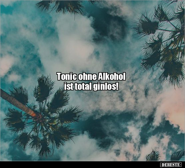 Tonic ohne Alkohol ist total ginlos!.. - Lustige Bilder | DEBESTE.de