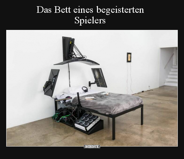 Das Bett eines begeisterten Spielers.. - Lustige Bilder | DEBESTE.de