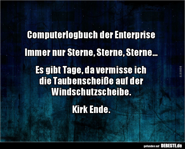 Computerlogbuch der Enterprise.. - Lustige Bilder | DEBESTE.de