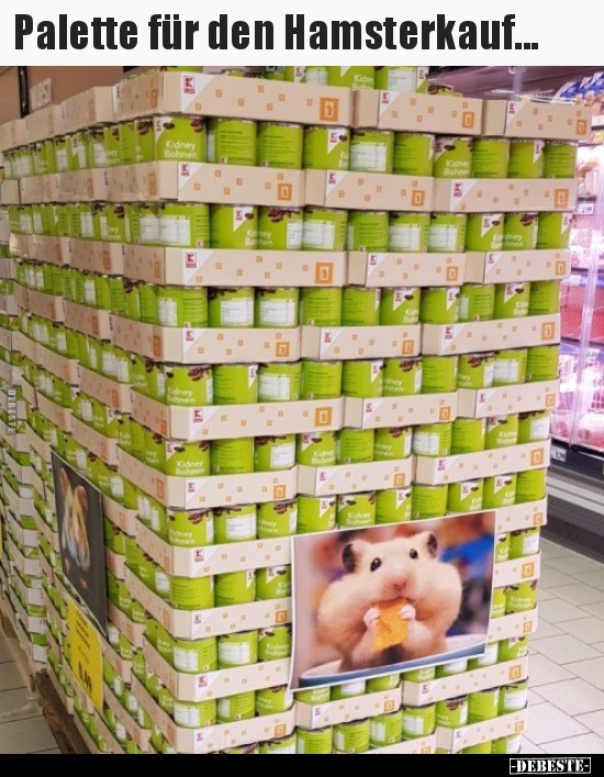 Palette für den Hamsterkauf... - Lustige Bilder | DEBESTE.de