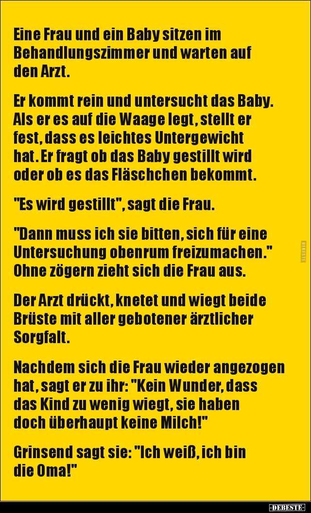 Eine Frau und ein Baby sitzen im Behandlungszimmer und.. - Lustige Bilder | DEBESTE.de