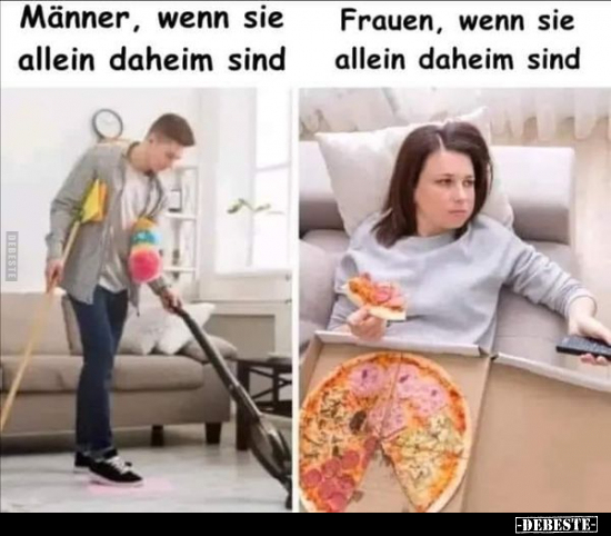 Männer, wenn sie allein daheim sind... - Lustige Bilder | DEBESTE.de