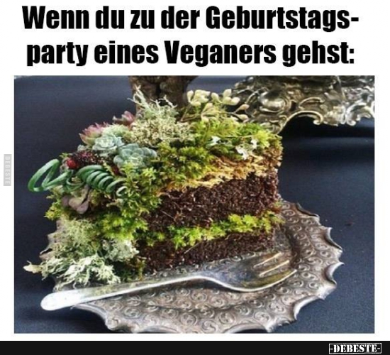 Wenn du zu der Geburtstagsparty eines Veganers gehst: - Lustige Bilder | DEBESTE.de