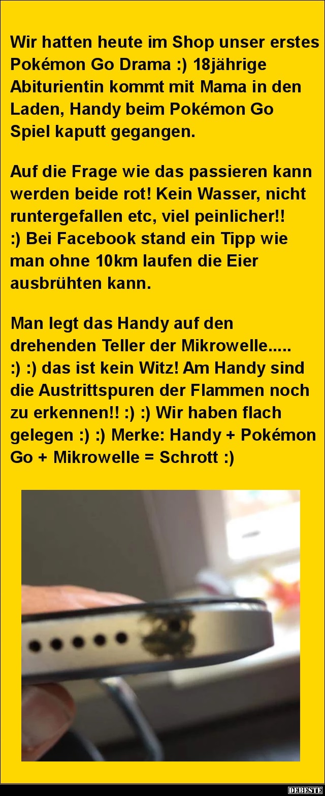 Wir hatten heute im Shop unser erstes Pokémon Go Drama.. - Lustige Bilder | DEBESTE.de