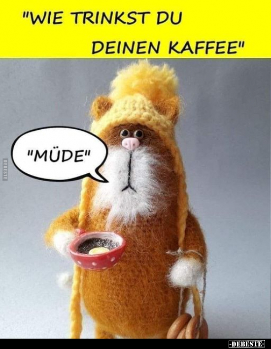"Wie trinkst du deinen Kaffee?" "Müde.".. - Lustige Bilder | DEBESTE.de
