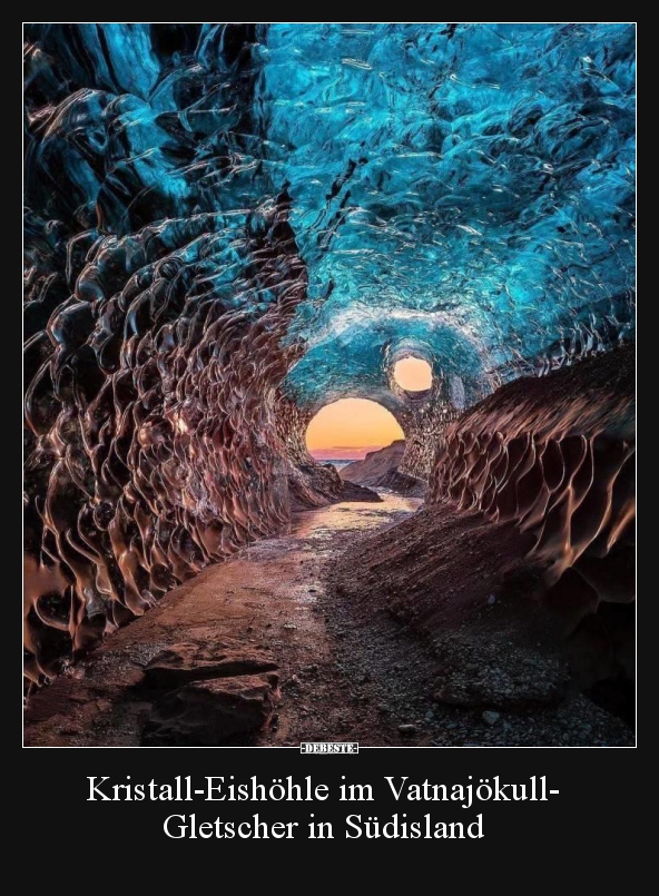 Kristall-Eishöhle im Vatnajökull- Gletscher in Südisland.. - Lustige Bilder | DEBESTE.de