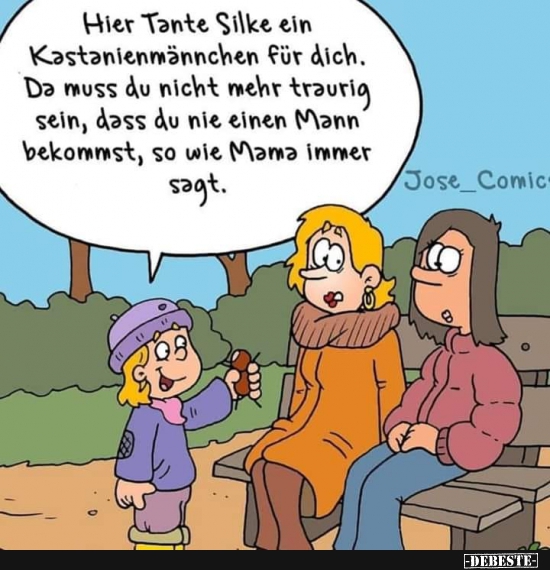 Hier Tante Silke ein Kastanienmännchen für dich. Da muss du.. - Lustige Bilder | DEBESTE.de