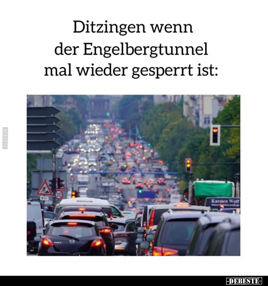 Ditzingen wenn der Engelbergtunnel mal wieder gesperrt.. - Lustige Bilder | DEBESTE.de