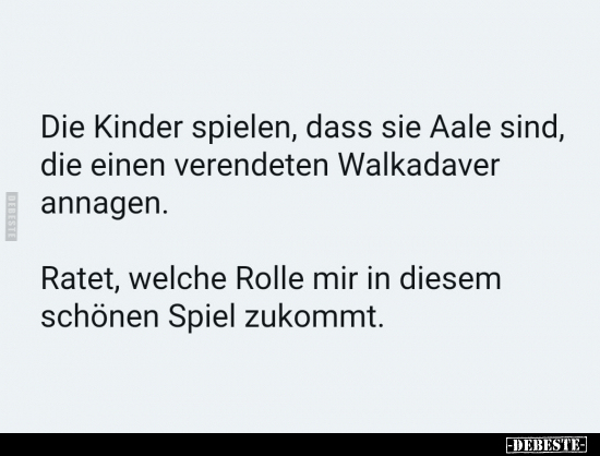 Die Kinder spielen, dass sie Aale sind, die einen.. - Lustige Bilder | DEBESTE.de