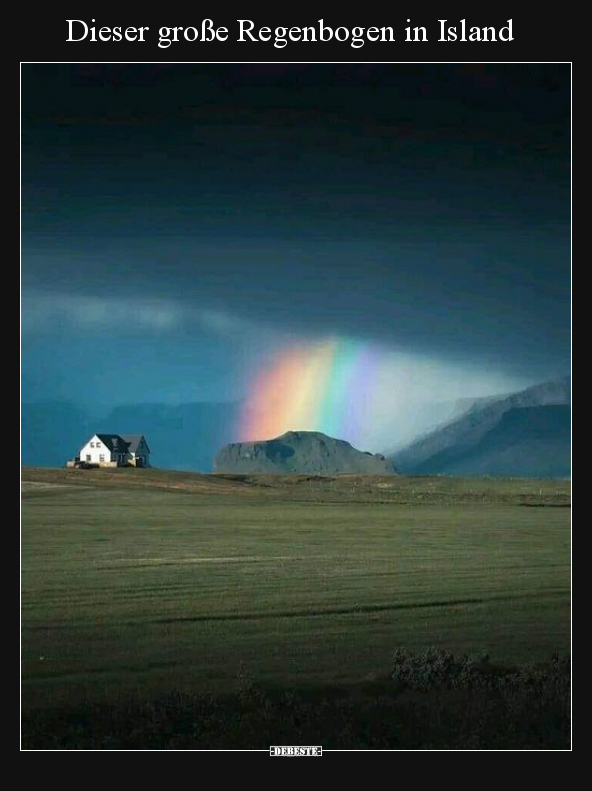 Dieser große Regenbogen in Island.. - Lustige Bilder | DEBESTE.de