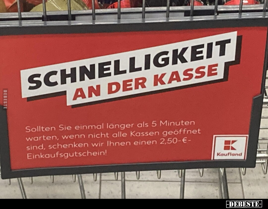 Schnelligkeit an der Kasse.. - Lustige Bilder | DEBESTE.de