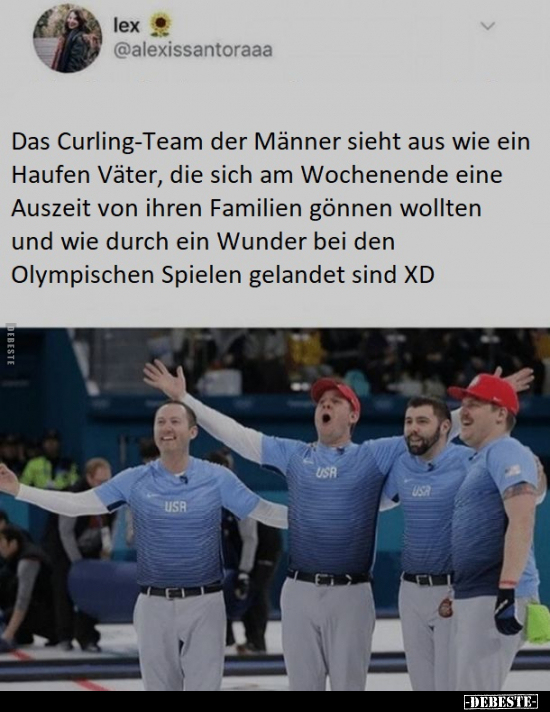 Das Curling-Team der Männer sieht aus wie ein Haufen Väter.. - Lustige Bilder | DEBESTE.de