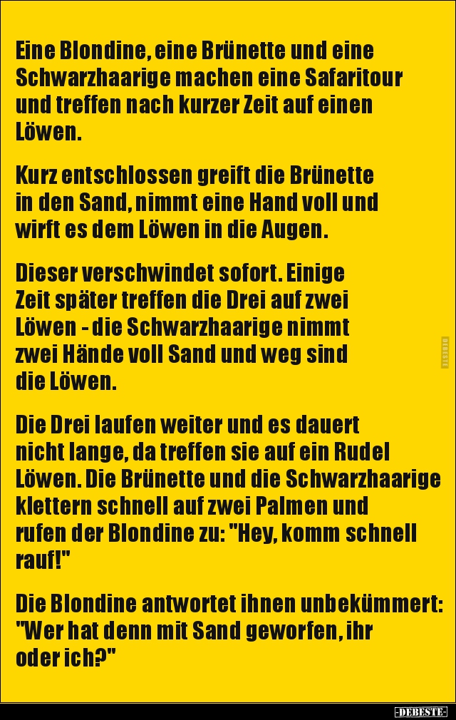 Eine Blondine, eine Brünette und eine Schwarzhaarige machen.. - Lustige Bilder | DEBESTE.de