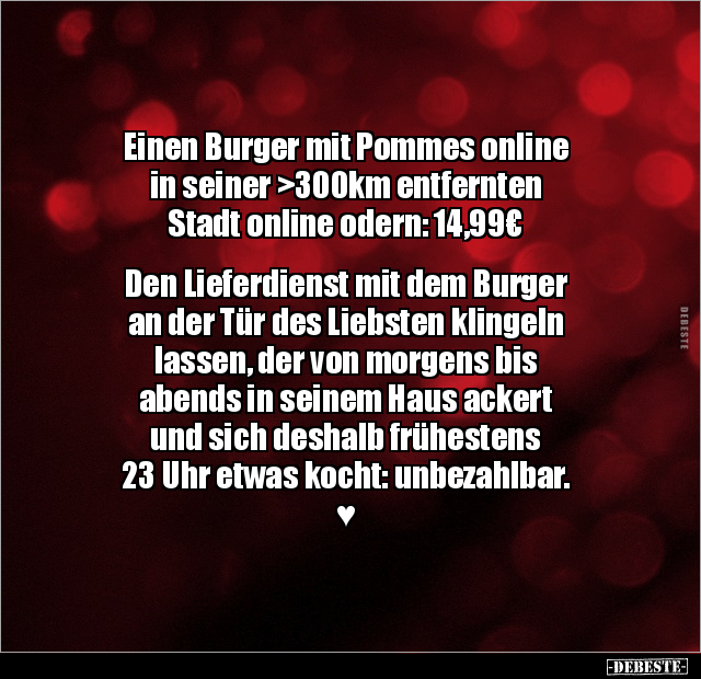 Einen Burger mit Pommes online in seiner >300km entfernten.. - Lustige Bilder | DEBESTE.de