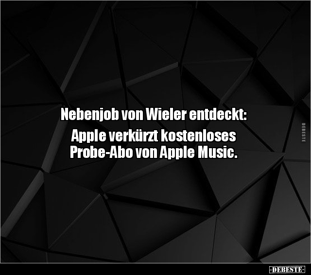 Nebenjob von Wieler entdeckt: Apple verkürzt kostenloses.. - Lustige Bilder | DEBESTE.de