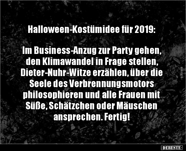 Halloween-Kostümidee für 2019: Im Business-Anzug zur.. - Lustige Bilder | DEBESTE.de
