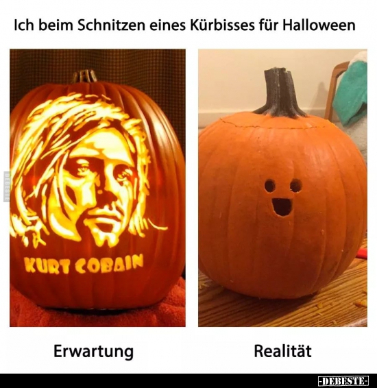 Ich beim Schnitzen eines Kürbisses für Halloween.. - Lustige Bilder | DEBESTE.de