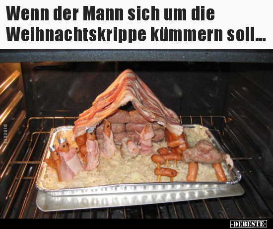 Wenn der Mann sich um die Weihnachtskrippe kümmern.. - Lustige Bilder | DEBESTE.de