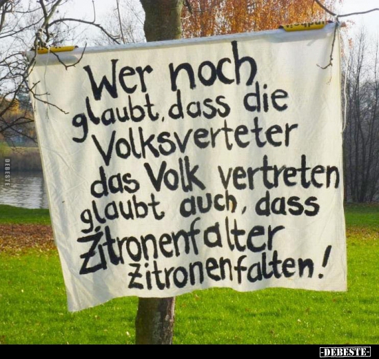 Wer noch glaubt, dass die Volksvertreter das Volk.. - Lustige Bilder | DEBESTE.de