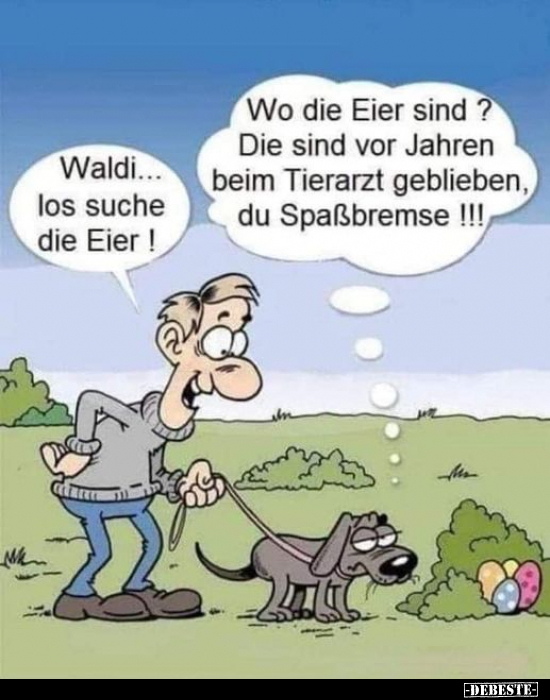 Waldi... Los, suche die Eier!.. - Lustige Bilder | DEBESTE.de