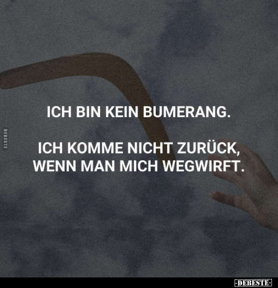 Ich bin kein Bumerang.. - Lustige Bilder | DEBESTE.de