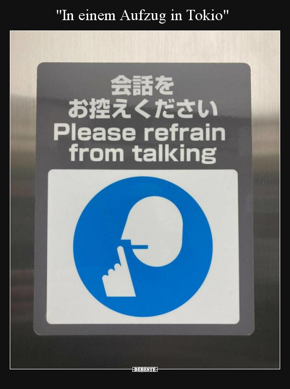 "In einem Aufzug in Tokio".. - Lustige Bilder | DEBESTE.de