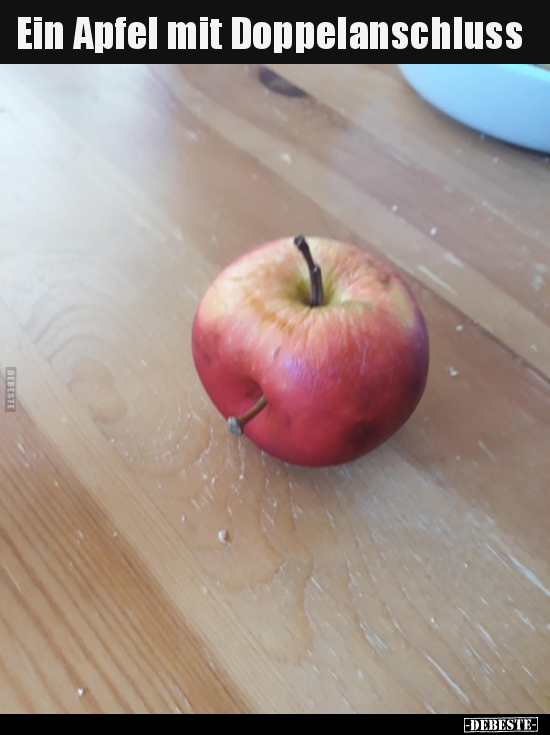 Ein Apfel mit Doppelanschluss.. - Lustige Bilder | DEBESTE.de