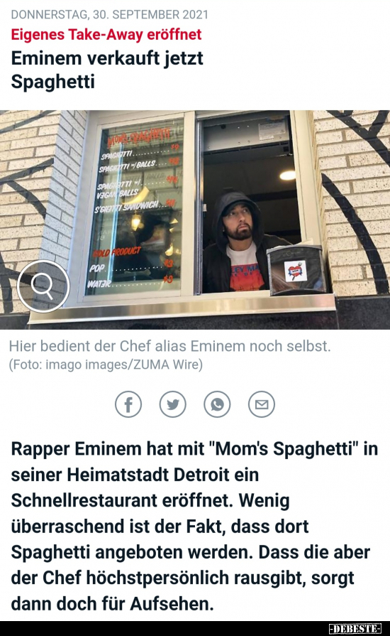 Eminem verkauft jetzt Spaghetti.. - Lustige Bilder | DEBESTE.de