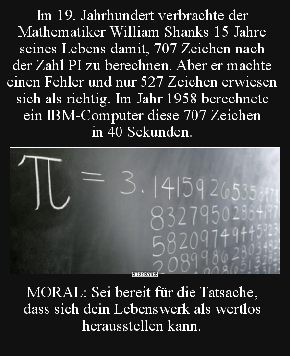Im 19. Jahrhundert verbrachte der Mathematiker William.. - Lustige Bilder | DEBESTE.de