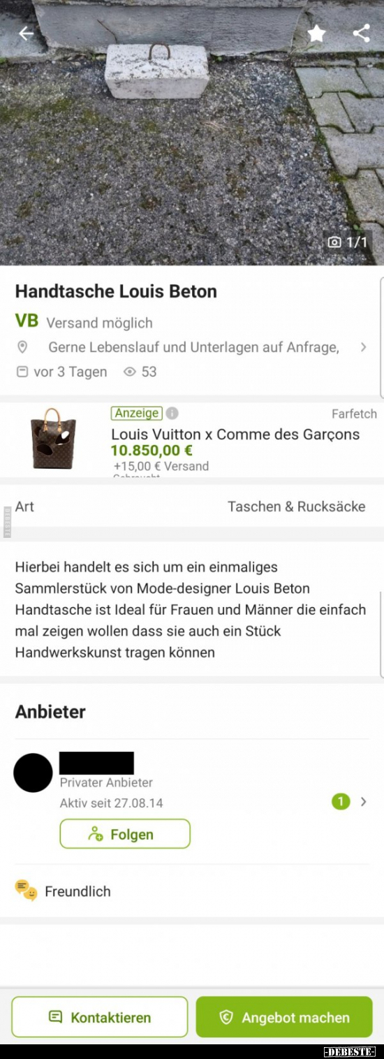 Handtasche Louis Beton.. - Lustige Bilder | DEBESTE.de