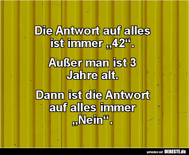 Die Antwort auf alles ist immer „42“... - Lustige Bilder | DEBESTE.de