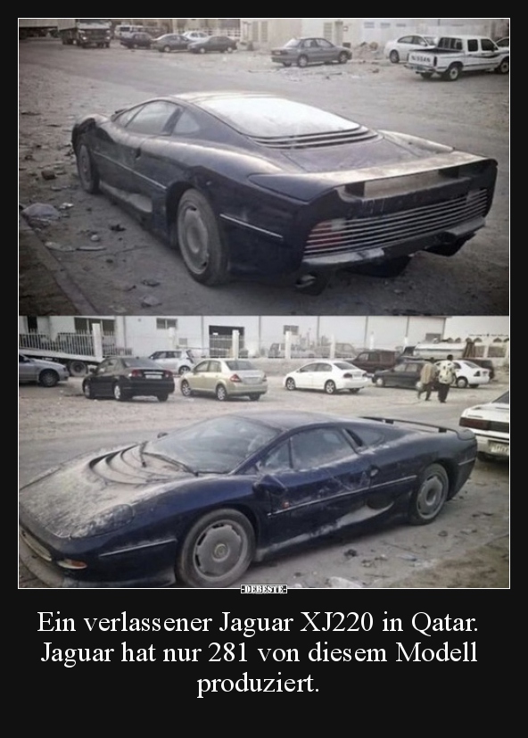 Ein verlassener Jaguar XJ220 in Qatar. Jaguar hat nur 281.. - Lustige Bilder | DEBESTE.de