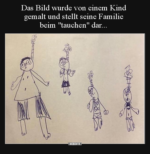 Das Bild wurde von einem Kind gemalt und stellt seine.. - Lustige Bilder | DEBESTE.de