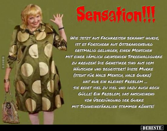 Sensation!!! Wie jetzt aus Fachkreisen bekannt wurde.. - Lustige Bilder | DEBESTE.de