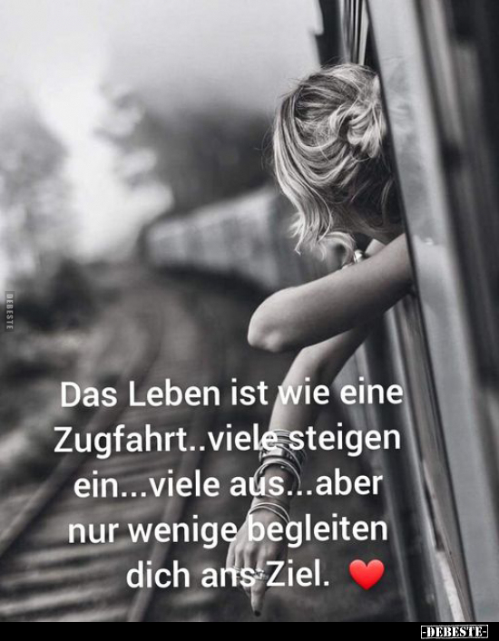 Das Leben ist wie eine Zugfahrt..viele steigen ein.. - Lustige Bilder | DEBESTE.de