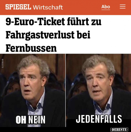 9-Euro-Ticket führt zu Fahrgastverlust bei Fernbussen... - Lustige Bilder | DEBESTE.de