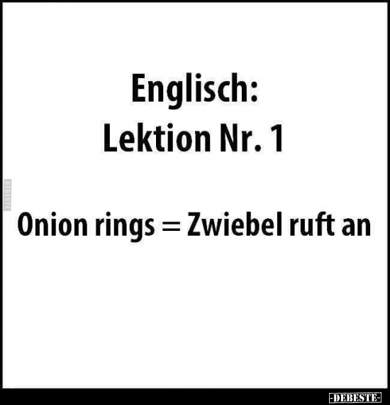 Englisch: Lektion Nr. 1.. - Lustige Bilder | DEBESTE.de