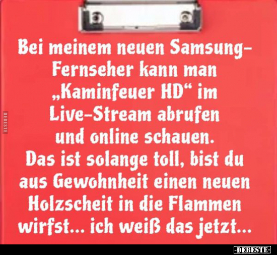 Bei meinem neuen Samsung- Fernseher kann man.. - Lustige Bilder | DEBESTE.de