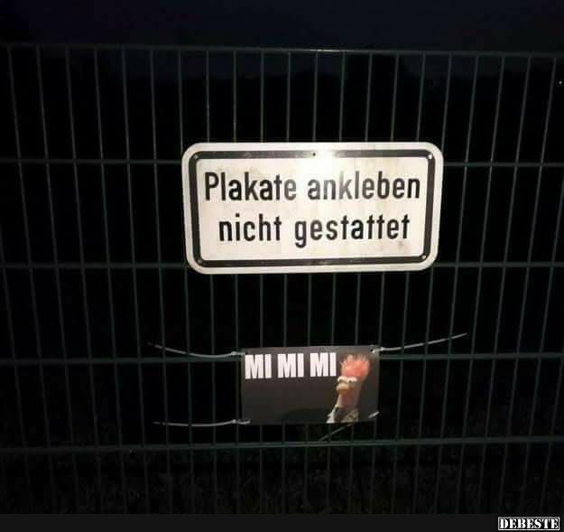 Plakate ankleben nicht gestattet.. - Lustige Bilder | DEBESTE.de