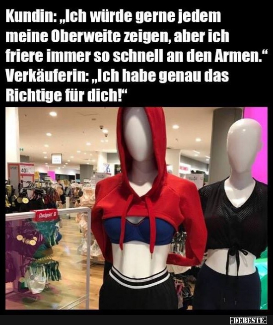 Kundin: "Ich würde gerne jedem meine Oberweite zeigen..." - Lustige Bilder | DEBESTE.de